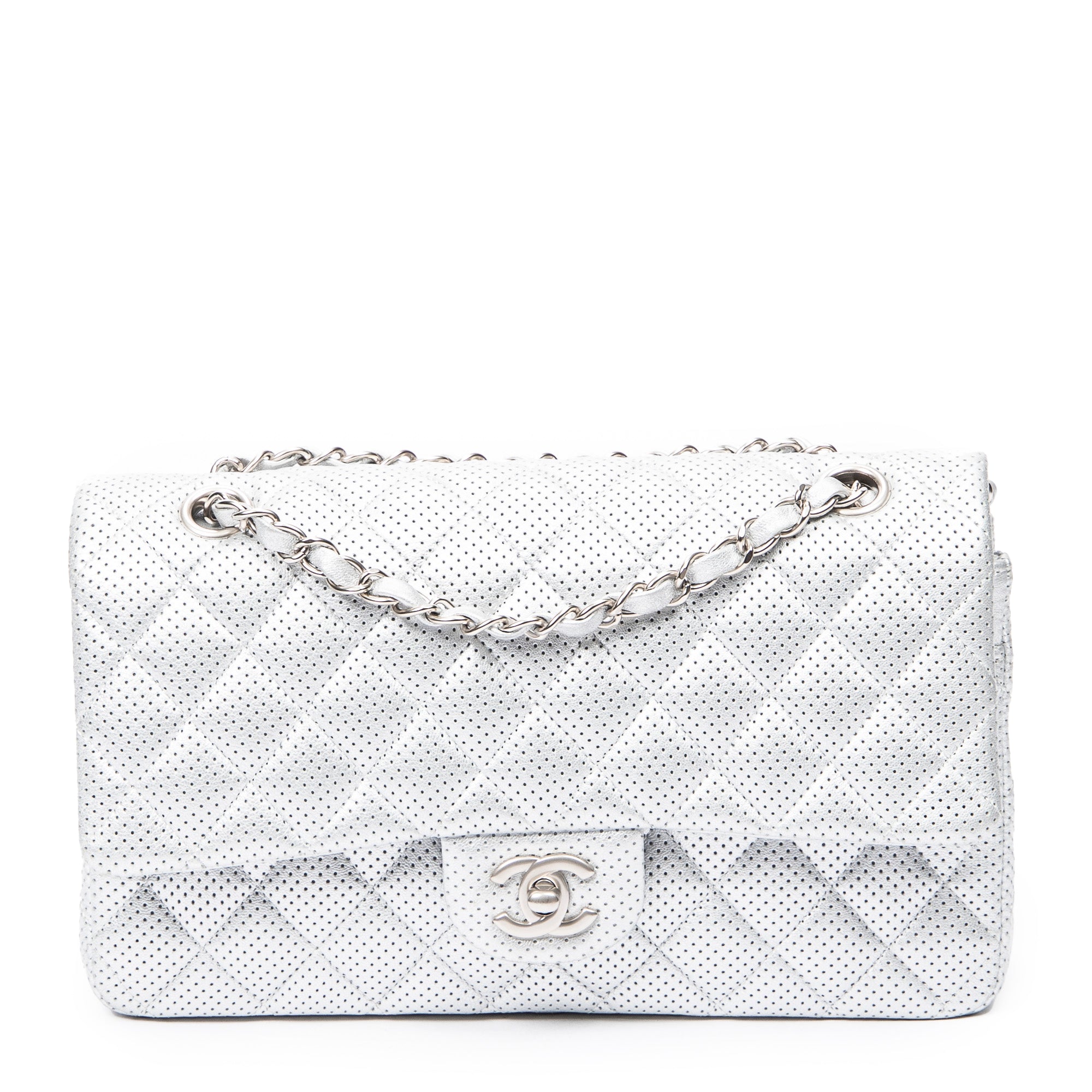 Chanel 香奈兒單肩包: 稀有 全球限量款 Classic Double Flap perforated 26