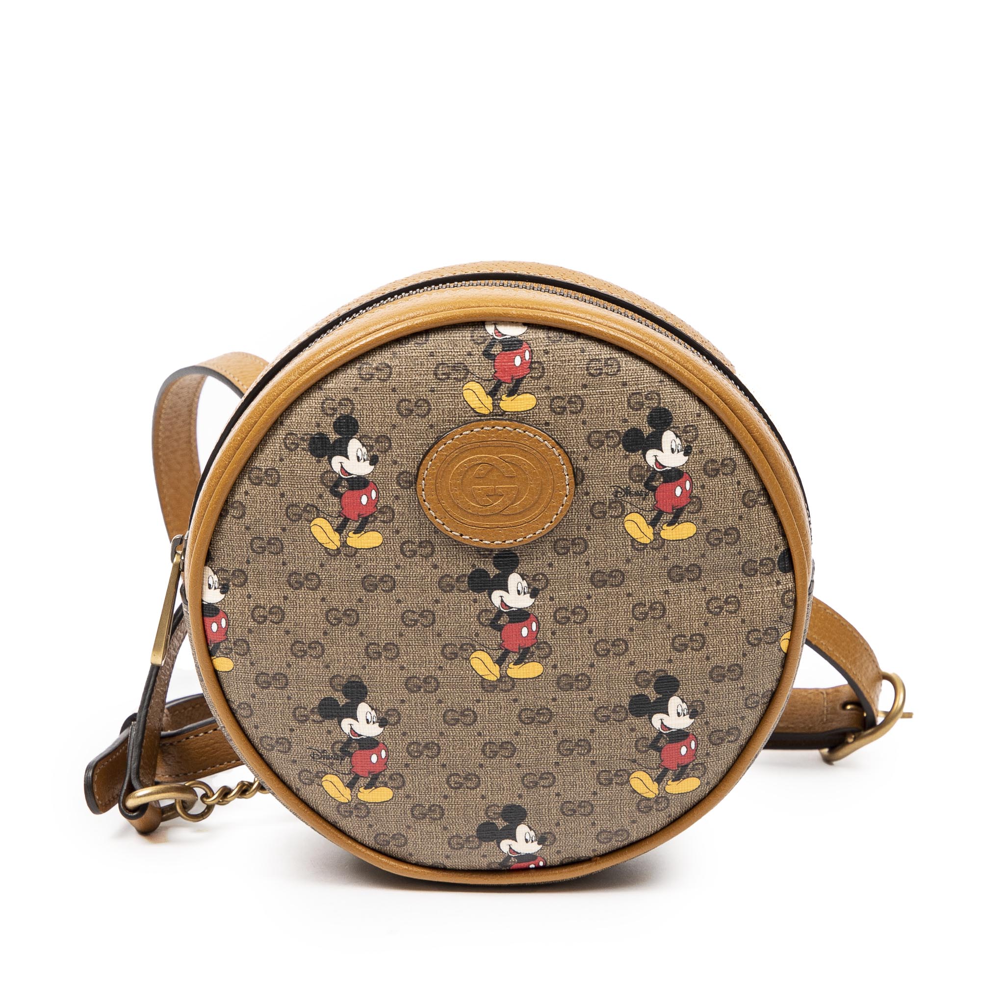 Gucci 古馳單肩包: 全球限量款 “Gucci x Disney 米老鼠”圓形迷你背包
