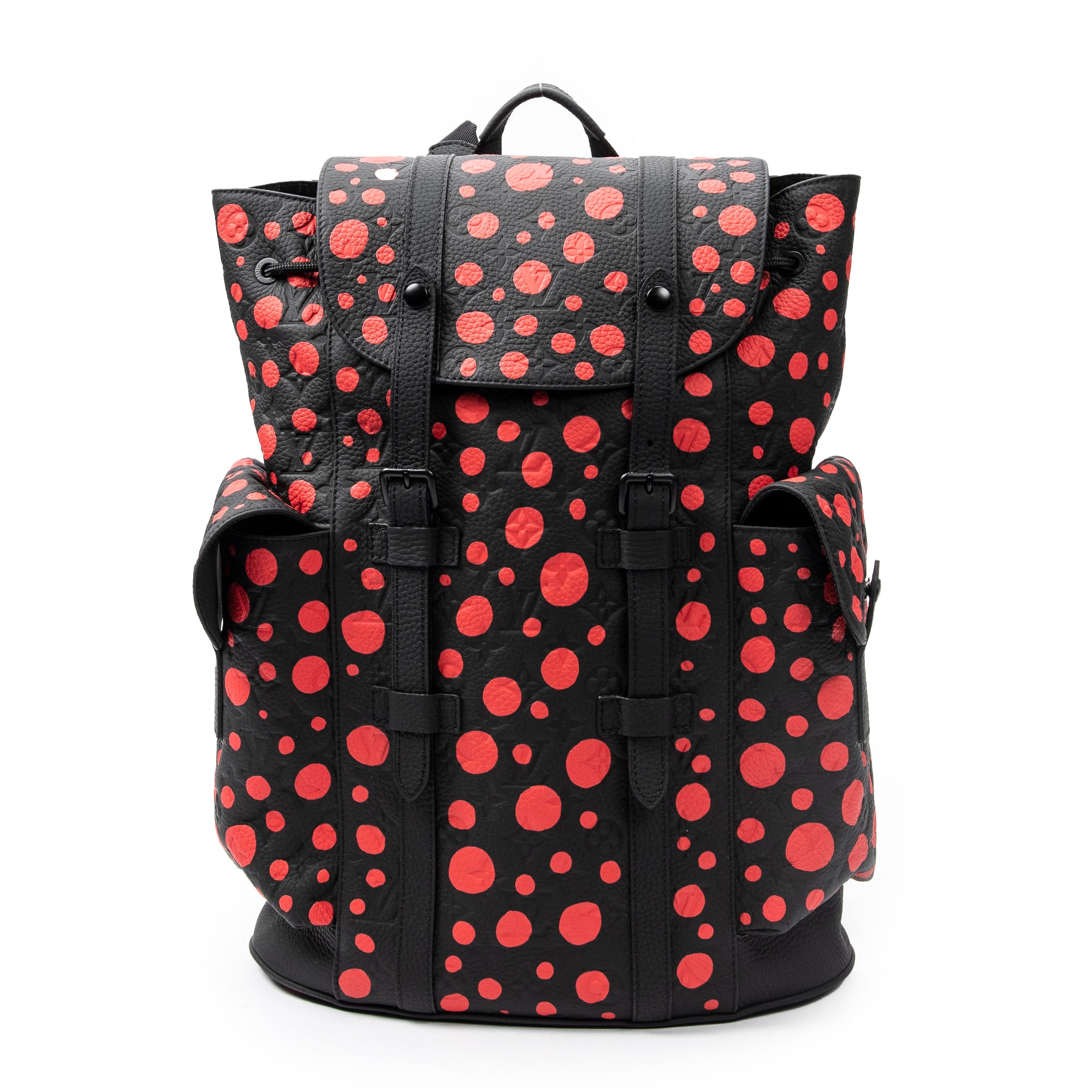 Louis Vuitton路易威登後背包: 全球限量款 " 2023 Yayoi Kusama" LV x YK Christopher MM
