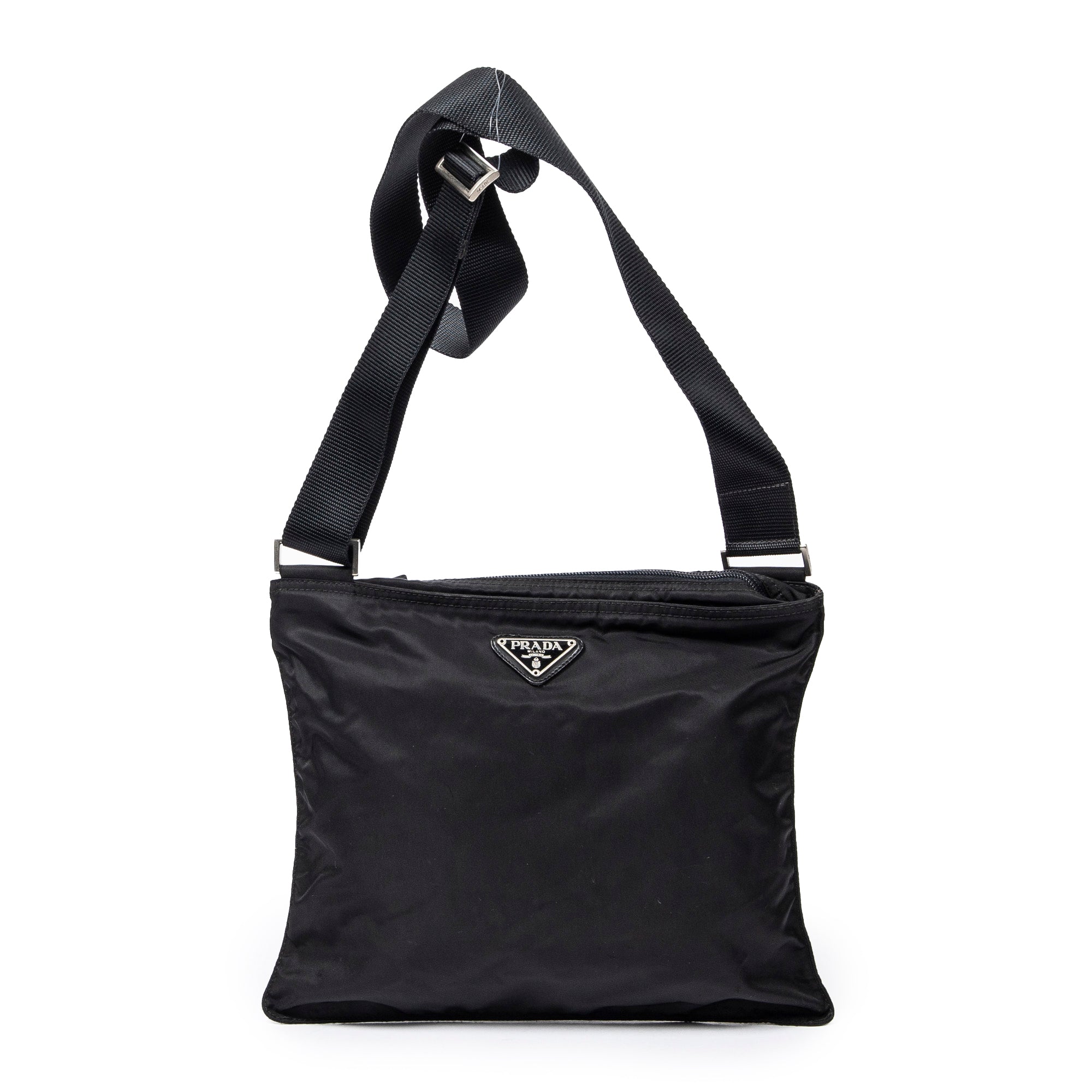 Prada 普拉達單肩包: Square Flat Zip Messenger