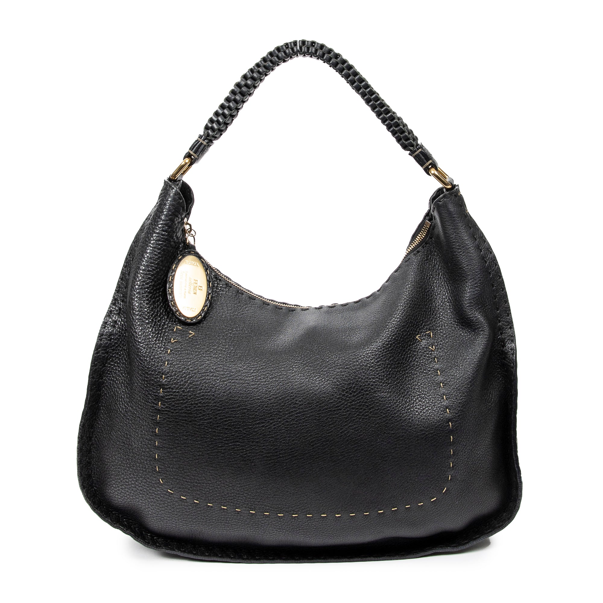 Fendi 芬迪單肩包: Large Selleria Braided Hobo