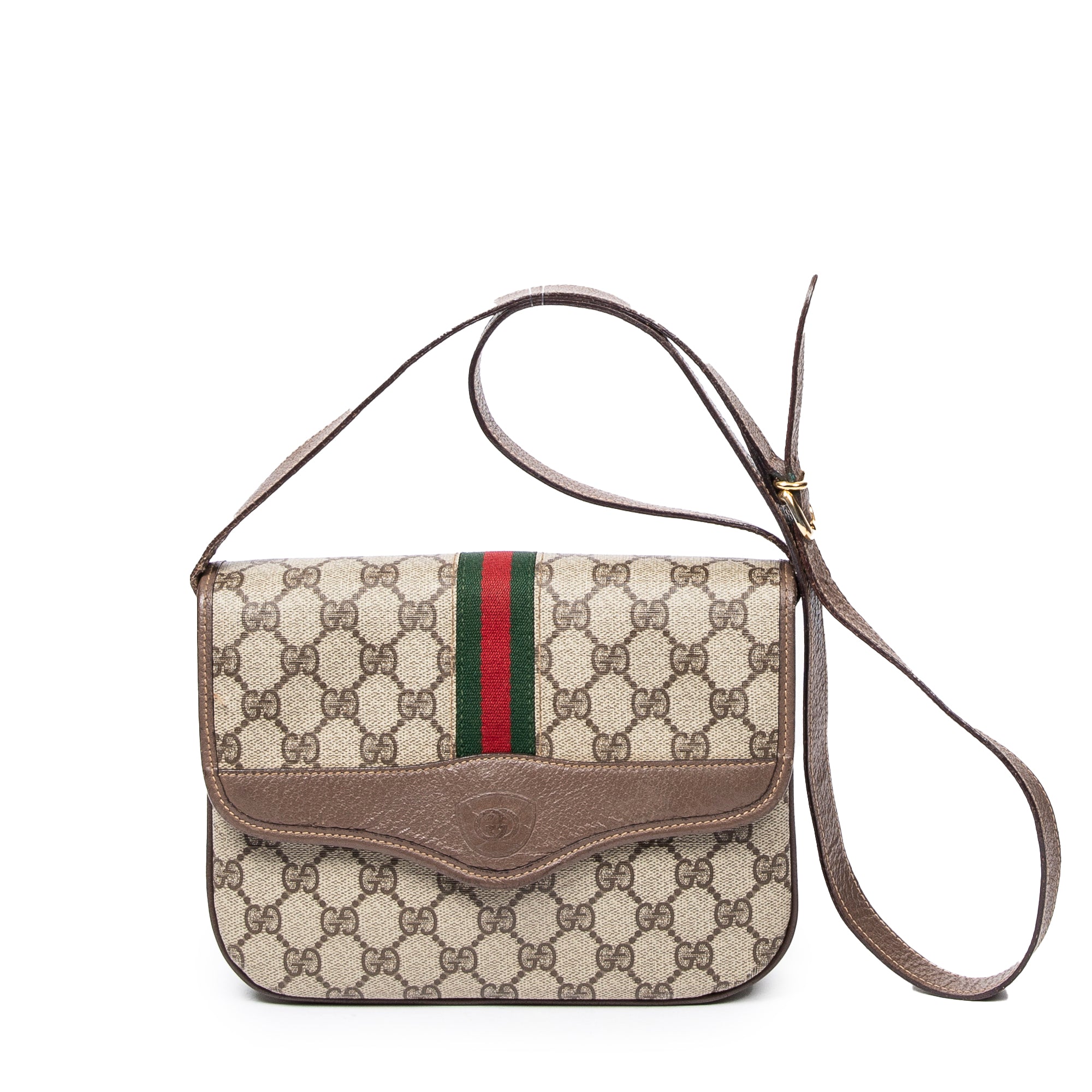Gucci 古馳單肩包: Vintage Web Flap Crossbody