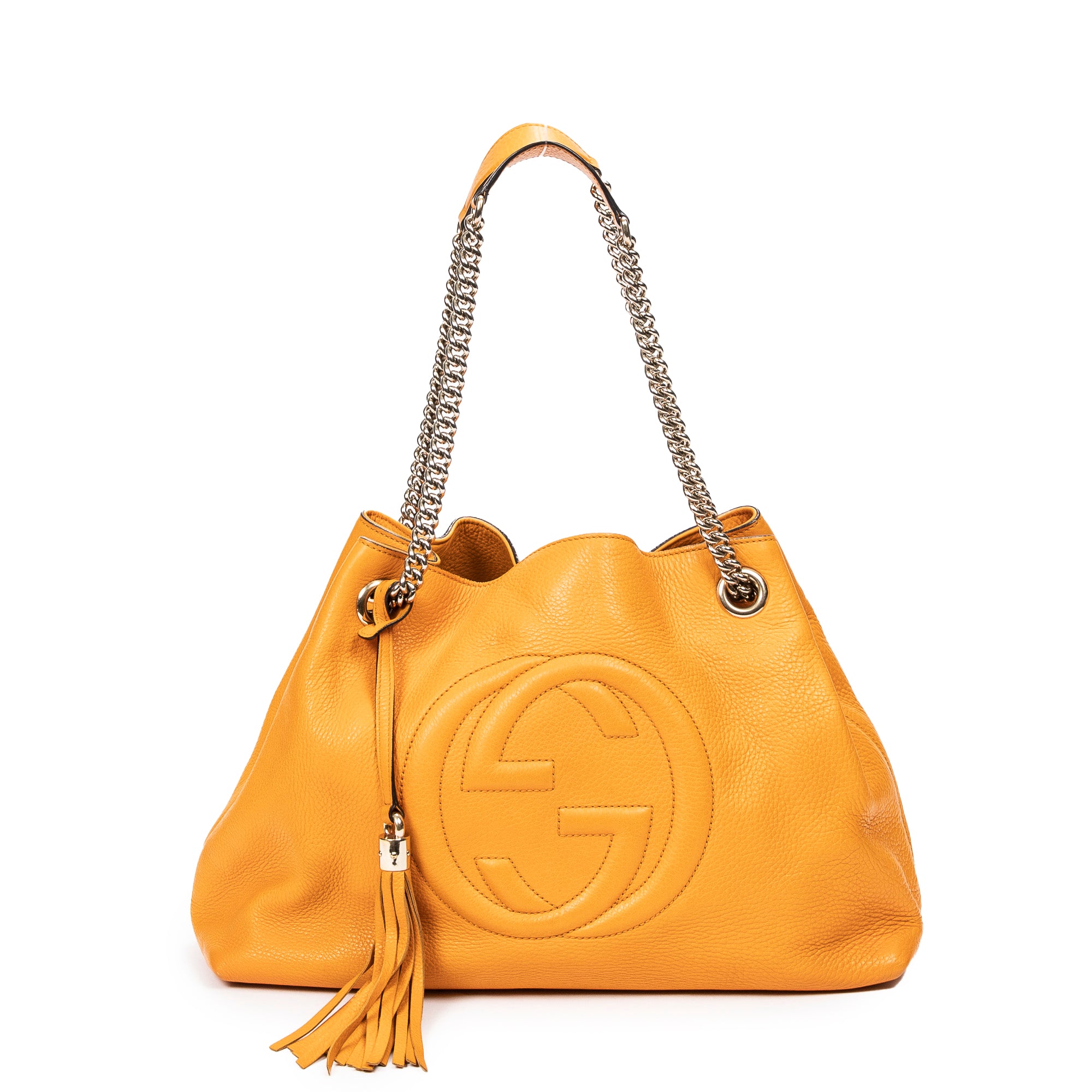Gucci 古馳單肩包: Soho 流蘇鏈條托特包