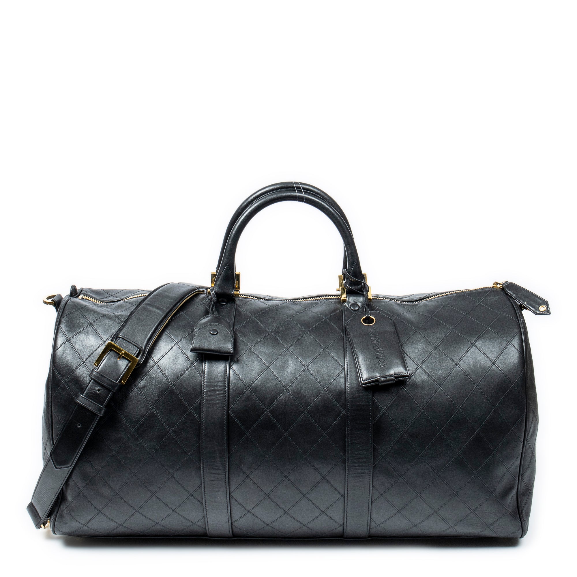 Chanel 香奈兒旅行包: 復古款式 Large Double Stitch Boston