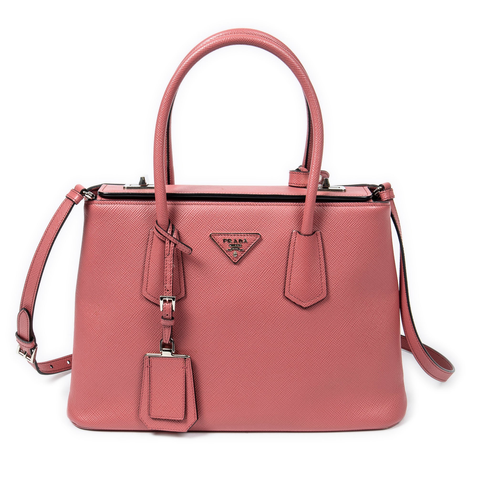 Prada 普拉達單肩包: 旋鎖 Cuir 雙轉換手提包