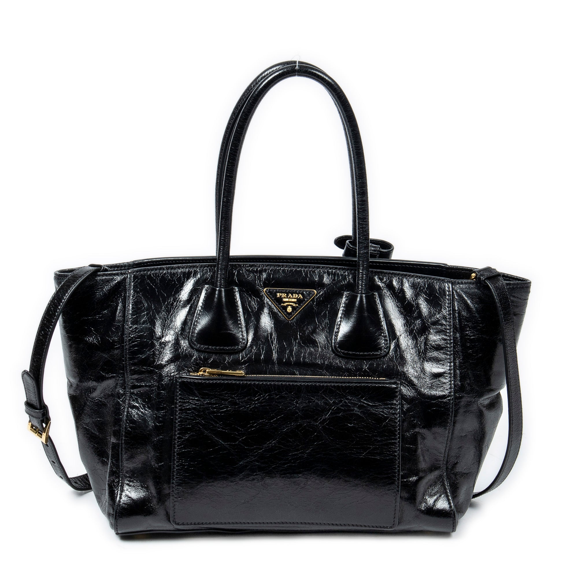 Prada 普拉達單肩包: 前袋翼形可轉換手提包
